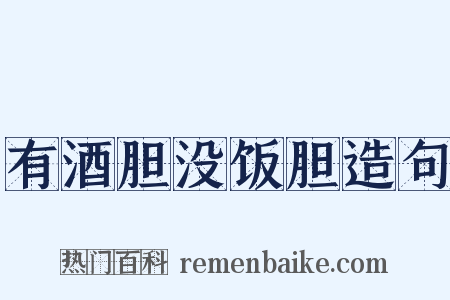 有酒胆没饭胆造句是什么意思的图片